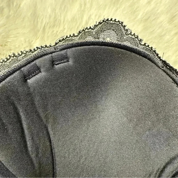 La Senza Strapless Push Up Bra Lace Black  & Cream Size 32C - Picture 14 of 16